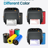 SEZNIK Rudra Thermal Label Printer | Direct Thermal + Transfer | E-Commerce 304 DPI HD Print | USB, Bluetooth, WiFi | Shipping, Jewellery, Excel Print, MRP, Barcode | 1 Year Warranty | No SellerFlex