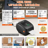 Shakti Shipping Label Printer | 4×6 Label & Adjustable Label Size Print | Bluetooth, USB Connect| Inkless Thermal | Print from Mobile, Laptop| Does Not Support Seller Flex | 1Year Warranty