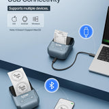 SEZNIK DEV Bluetooth Thermal Label + Receipt Printer for Business | Inkless Mini | 203 DPI | Mobile, Desktop Compatible | Upto 2 inch Print | Lifetime Free Label Print App | 1 Year Warranty