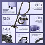 SEZNIK Mighty Wet and Dry Vacuum Cleaner for Home | Spot Cleaning & Blowing | 1300Watt, 20KPA Suction | 9 Attachments | 6m BIS Cord | Includes Free 1 Year Maintenance Kit Worth ₹2699 | 1 Year Warranty