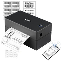SEZNIK LabelX Shipping Label Printer Bundle with Roll Holder & 4x6 Thermal Labels | Bluetooth + USB Inkless Printer | 400 Labels | for Amazon, Meesho, Courier & Barcode Printing