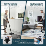 SEZNIK All in One Wet and Dry Vacuum Cleaner for Home | Spot Cleaning, Mopping & Blowing | 15L Steel Tank | 1300W, 20KPA Suction | 9 Attachments | Includes 1-Year Maintenance Kit Worth ₹3496