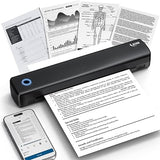 Portable A4 Printer, Bluetooth, Inkless Thermal Printer | USB, Bluetooth Compatible with Android iOS Laptop | 1 Year Warranty (Lite-203DPI-Black)