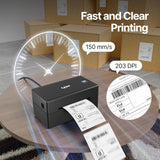 SEZNIK LabelX Shipping Label Printer Bundle with Roll Holder & 4x6 Thermal Labels | Bluetooth + USB Inkless Printer | 400 Labels | for Amazon, Meesho, Courier & Barcode Printing
