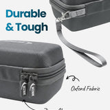 SEZNIK Portable Carrying Case for Mini Printer, Camera, Receipt Printer, Multi Purpose Travel Organizer for Earphones, USB Drives, Memory Cards, and Cables Bag (Grey) [ Printer NOT Included ]