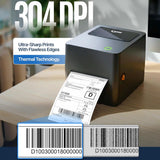 SEZNIK Tejas Shipping Label Printer | 304 DPI HD Print | USB + Bluetooth | Direct Thermal Label Printer for E-Commerce, MRP Sticker, Jewellery, Excel, Barcode, | 1 Year Warranty | No SellerFlex