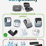 SEZNIK Portable Carrying Case for Mini Printer, Camera, Receipt Printer, Multi Purpose Travel Organizer for Earphones, USB Drives, Memory Cards, and Cables Bag (Grey) [ Printer NOT Included ]