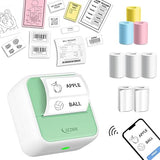 SEZNIK Mini Printer, Inkless, Thermal, Bluetooth, Portable Printer, Compatible Android, iOS Mobile. 1 Year Warranty (MiniX-Green)