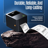 SEZNIK Tejas Shipping Label Printer | 304 DPI HD Print | USB + Bluetooth | Direct Thermal Label Printer for E-Commerce, MRP Sticker, Jewellery, Excel, Barcode, | 1 Year Warranty | No SellerFlex