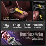 SEZNIK Vacuum Cleaner for Home Use | Car Use | 4 in 1 Cordless Vacuum Cleaner & Blower | Rechargeable 6000mAh | 3 Speed Suction Upto 18000PA | BLDC Motor | Clean Sofa, Curtains, More | 1 Year Warranty