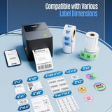SEZNIK Tejas Shipping Label Printer | 304 DPI HD Print | USB + Bluetooth | Direct Thermal Label Printer for E-Commerce, MRP Sticker, Jewellery, Excel, Barcode, | 1 Year Warranty | No SellerFlex