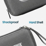 SEZNIK Portable Carrying Case for Mini Printer, Camera, Receipt Printer, Multi Purpose Travel Organizer for Earphones, USB Drives, Memory Cards, and Cables Bag (Grey) [ Printer NOT Included ]