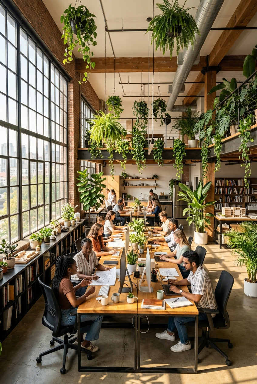 Spacious modern design loft office